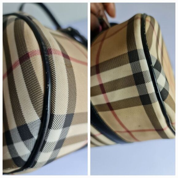 Burberry Vintage Nova Check Papillion Bag Biege/Black - Picture 16 of 16